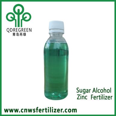 Fertilizante líquido de zinc y alcohol de azúcar para pulverización foliar y fertirrigación